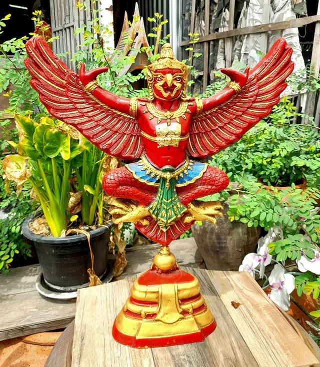 พญาครุฑ หน้าเทพบุตร ครุฑตั้งโต๊ะบูชา ขนาด50ซม 2