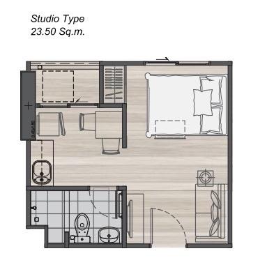 ขายคอนโดมือ 2 ชั้น 21 The trust condo@BTSerawan 2