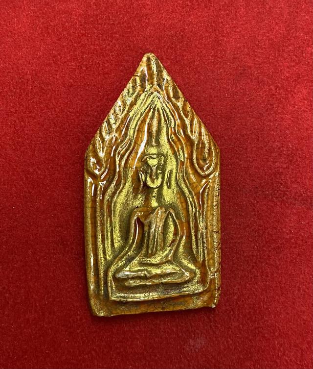 รูป พระขุนแผนเคลือบ พิมพ์แขนอ่อน ปิดทองเดิมจากกรุวัดใหญ่ชัยมงคล พระนครศรีอยุธยา