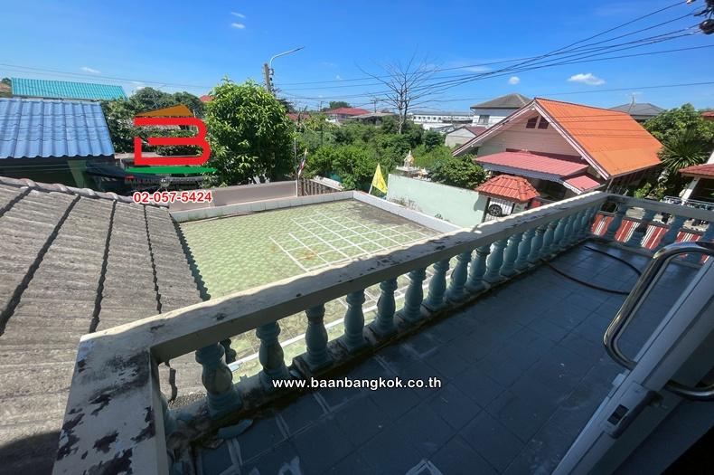 บ้านเดี่ยว 2 ชั้น เนื้อที่ 40.5 ตร.ว. ชุมชนอนันต์สุขสันต์ (ซอยรามอินทรา 5 แยก 77) ถนนเทพรักษ์ แขวงท่าแร้ง เขตบางเขน 18