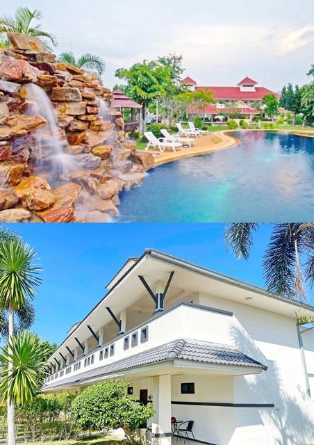 Pool Villa โรงแรม 40 ห้อง 8 ไร่ ถ.พรประภานิมิตร 3305ตรม.สยามคันทรีคลับ 4.5กม.ให้เช่าขาดทุน 50% 2ชั้น รีสอร์ท 8 หลัง พัทย 5