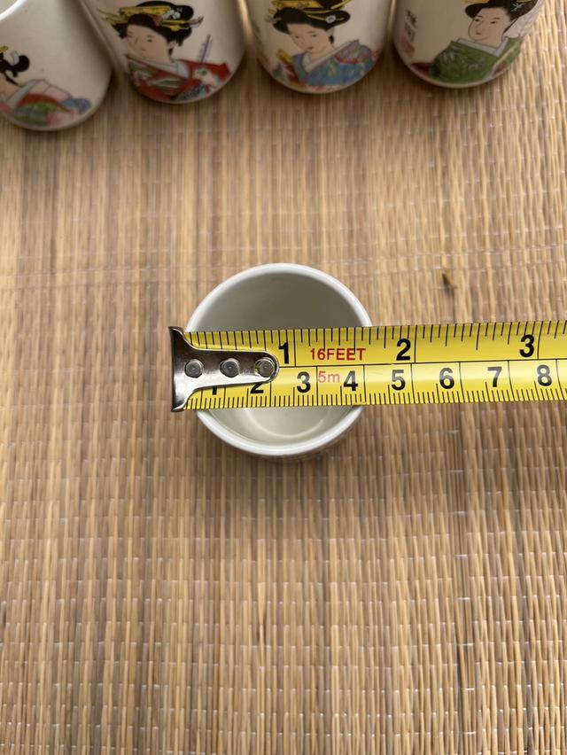 ชุดถ้วยกระเบื้องเคลือบ (porcelain) ลายเกอิชาสาวญี่ปุ่น งานวาดมือ รูปที่ 5