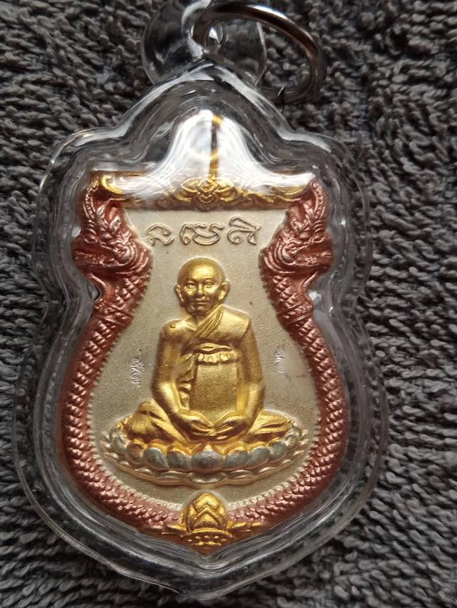 คือเหรียญรูปไข่ "ฉลองพุทธชยันตี 2600 ปี" หลวงปู่หงษ์ พรหมปัญโญ วัดสุสานทุ่งมน จ.สุรินทร์ ปี 2555. รูปที่ 1