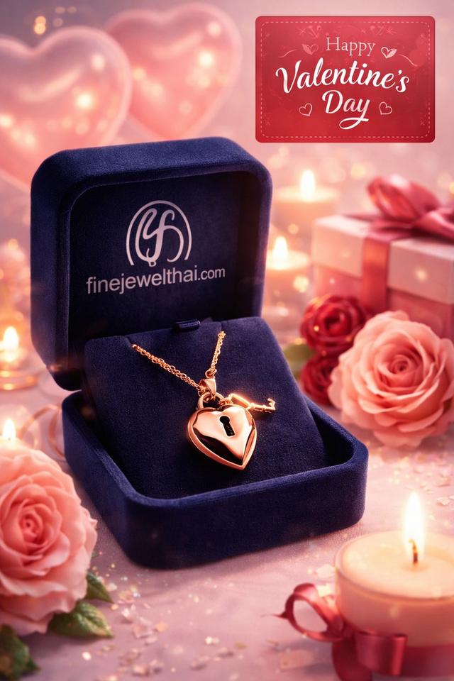Finejewelthai จี้สร้อยคอ ทรงหัวใจ ชุดเครื่องประดับ ราคาสุดพิเศษ