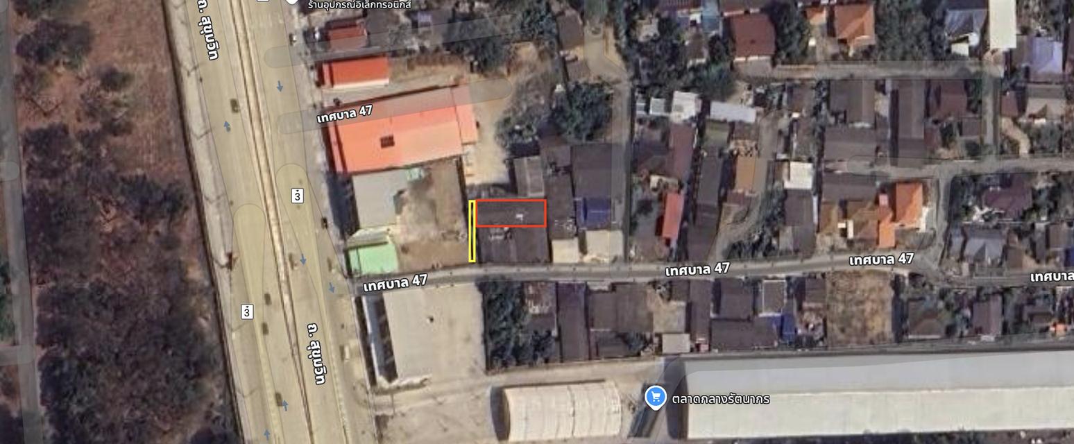 ขายที่ดินพร้อมบ้านปูนชั้นเดียว 67 ตร.วา