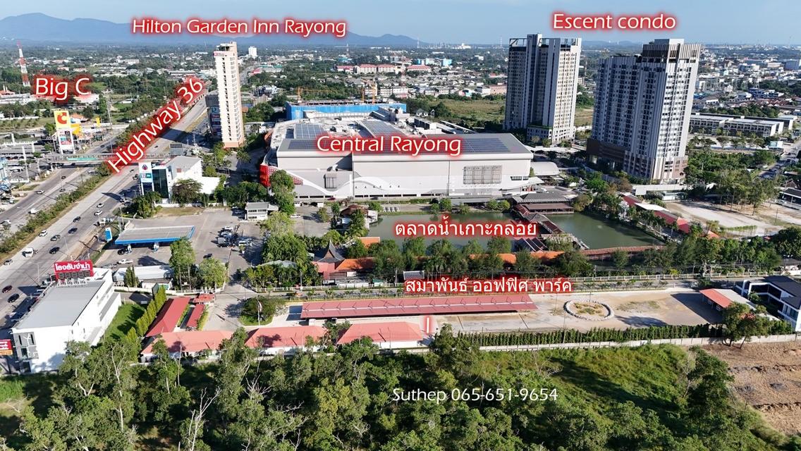 สำนักงานให้เช่า ใกล้เซ็นทรัลระยอง เดินถึงได้ ติดถนน 36 (8 เลน) แอร์ + เฟอร์นิเจอร์ครบ เชิงเนิน ระยอง 1