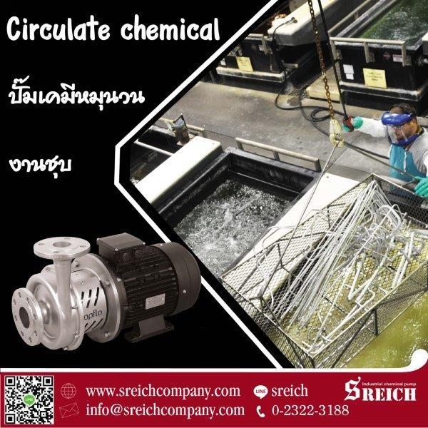 ปั๊มสูบจ่ายเคมีหมุนเวียน Circulation Centrifugal Pump ปั๊มกรด ปั๊มด่าง