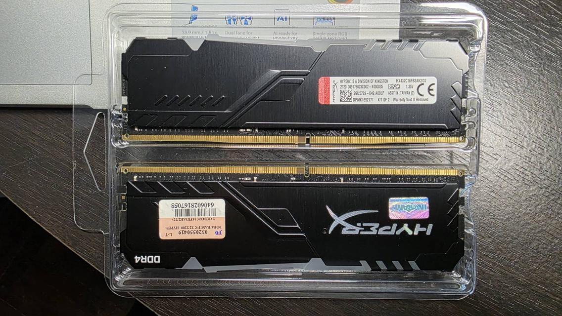RAM Kingston HyperX FURY DDR4 RGB 32GB/3200 (16x2) ประกัน LT.