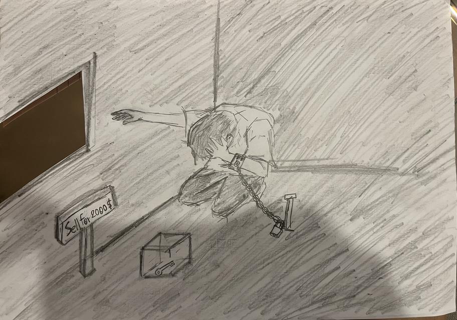 ภาพวาด“การดิ้นรนครั้งสุดท้ายของหมาจนตรอก” 2