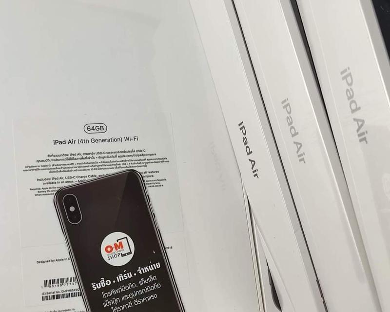รูป ขาย/แลก iPad Air4 64GB (Wifi) สี Gray ศูนย์ไทย ใหม่มือ1 ยังไม่ได้แกะซีล เครื่องยังแอค ประกันเต็มปี เพียง 15,900 บาท  3