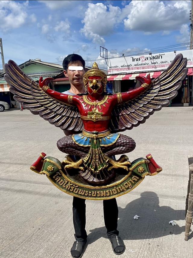 ครุฑธนาคาร พญาครุฑ ขนาด130x130cm ครุฑแขวนผนัง