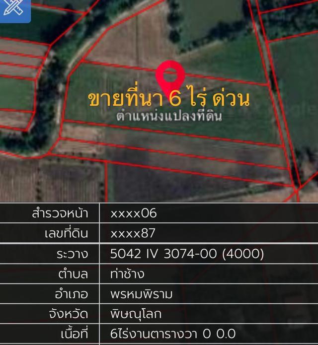 ขายที่นา6ไร่