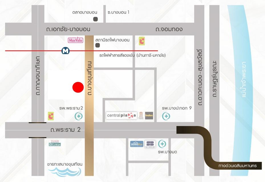 โมเดิร์น คอนโด เดอะ ฟอเรสท์ พระราม 2 ใกล้เซ็นทรัล พระรามสอง 26.18 ตรม. 1 ห้องนอน ชั้น2 ตกแต่งครบ 12