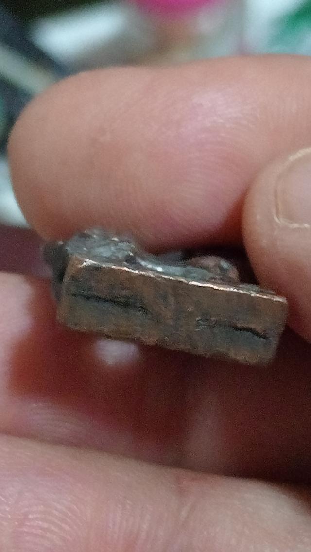 พระเครื่อง สิงห์หลวงพ่อกวย ตะกั่วอาบทองแดง