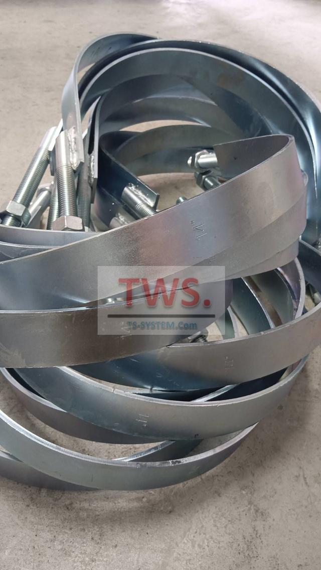 ยูแบน STRAP U-BOLT ชุบขาว ขนาด 2"-6" แกน 3/8" มีของพร้อมส่ง