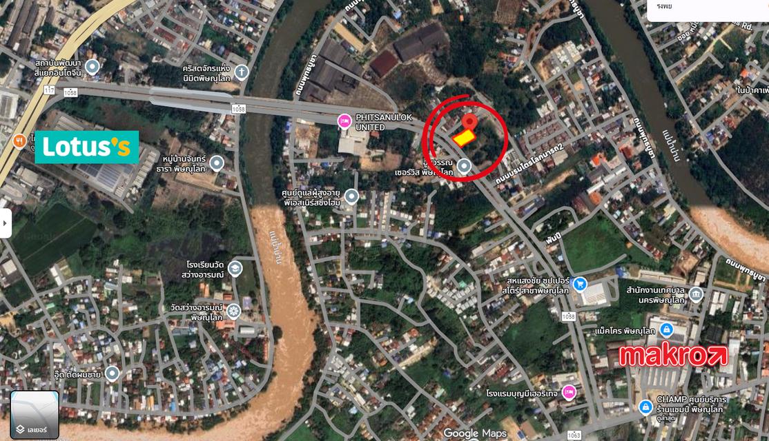 ที่ดินพร้อมอาคารสองหลัง ตำบลวัดจันทร์ เมืองพิษณุโลก 2