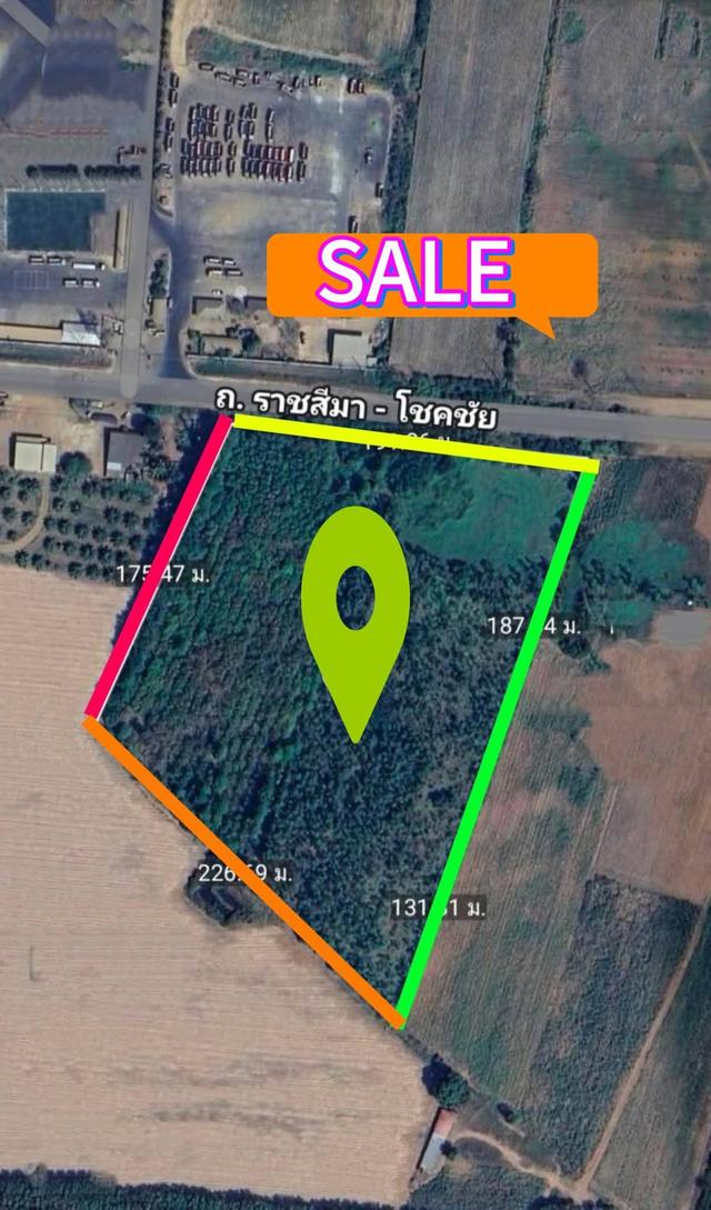 ขายที่ดินอำเภอเสิงสาง🔰‼️ติดถนนราชสีมาโชคชัย224 🔰‼️30ไร่ขายไร่