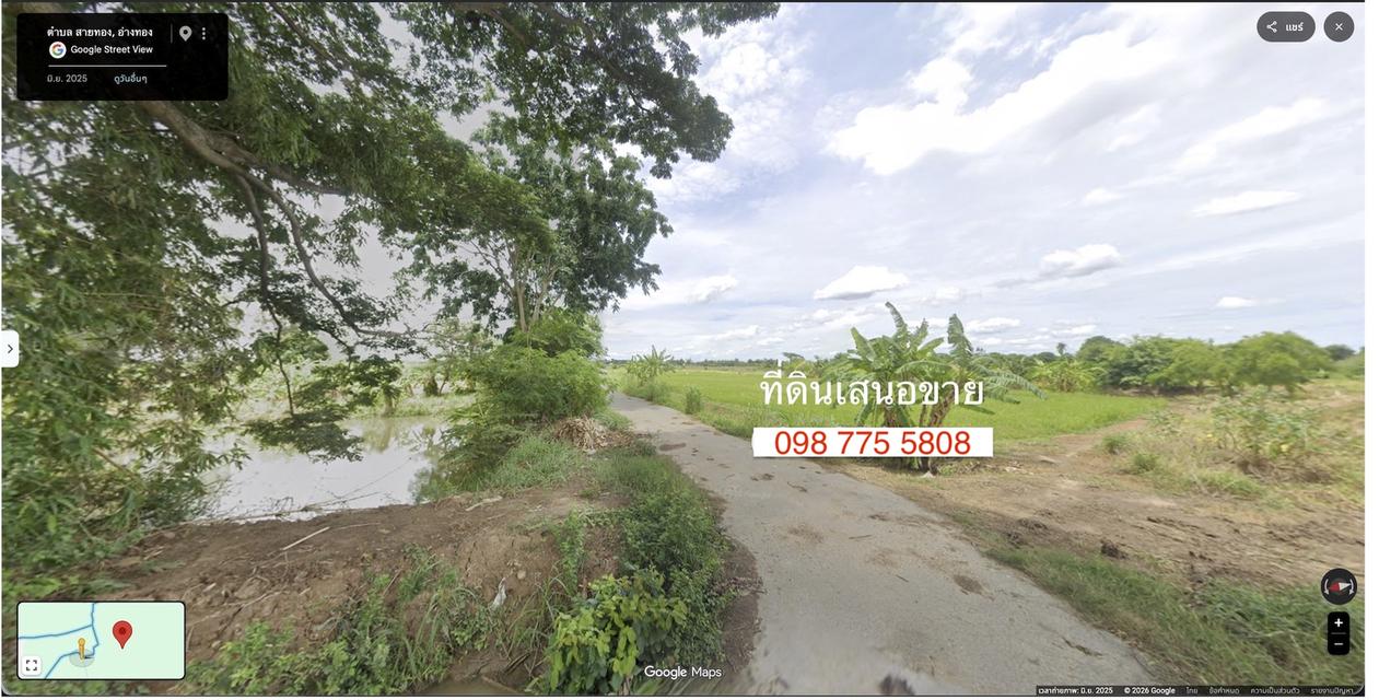 ขายที่นา 17 ไร่ เมืองอ่างทอง 098 7755 808 1