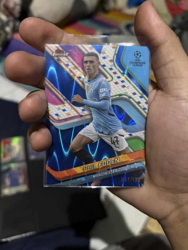 การ์ดฟุตบอล Phil Foden จากชุด 2024-25 Topps Finest UEFA Club Competitions 057/150