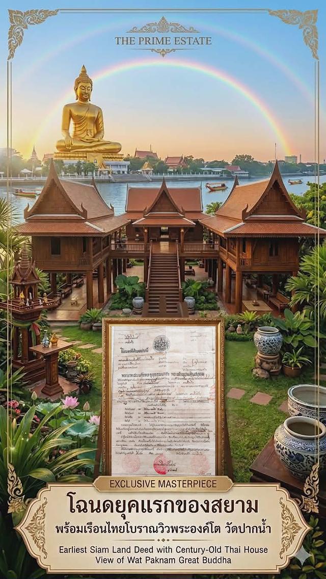 Rare Item ขายที่ดินพร้อมบ้านเรือนไทยโบราณย่านตลาดพลู 480 ตร.ว. 1