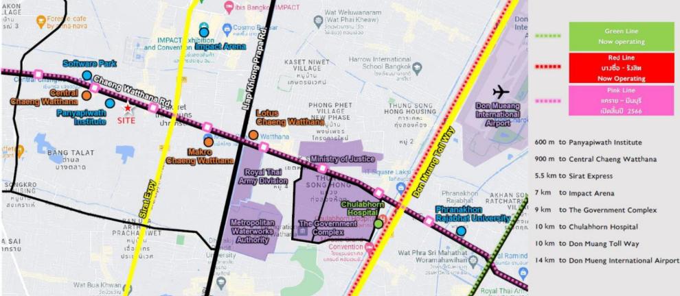 ขายที่ดินบริเวณ แจ้งวัฒนะ