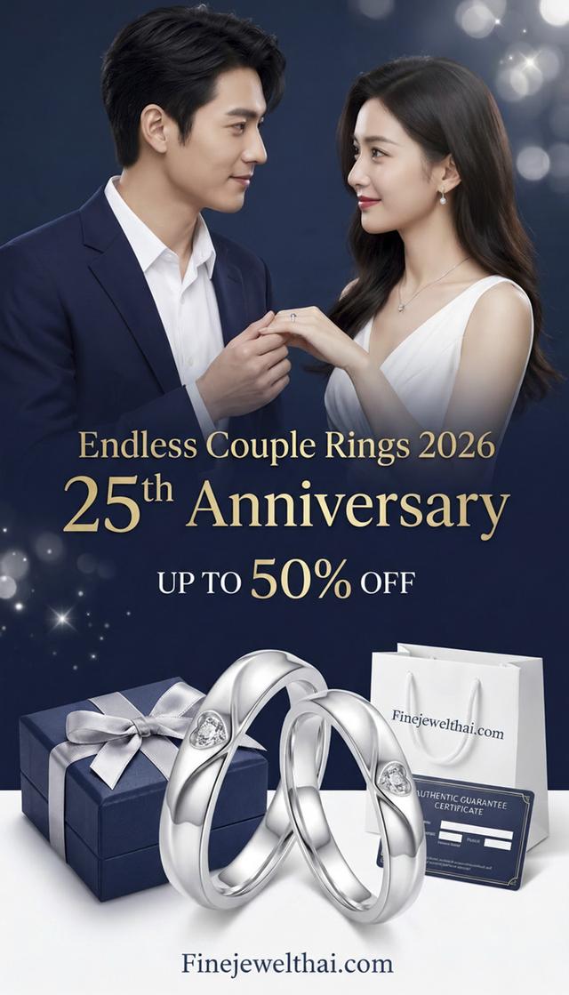 FineJewelThai | แหวนคู่ Endless Ring เพชรแท้-เพชรพรีเมี่ยม ลดสูงสุด50% รูปย่อยที่ 1