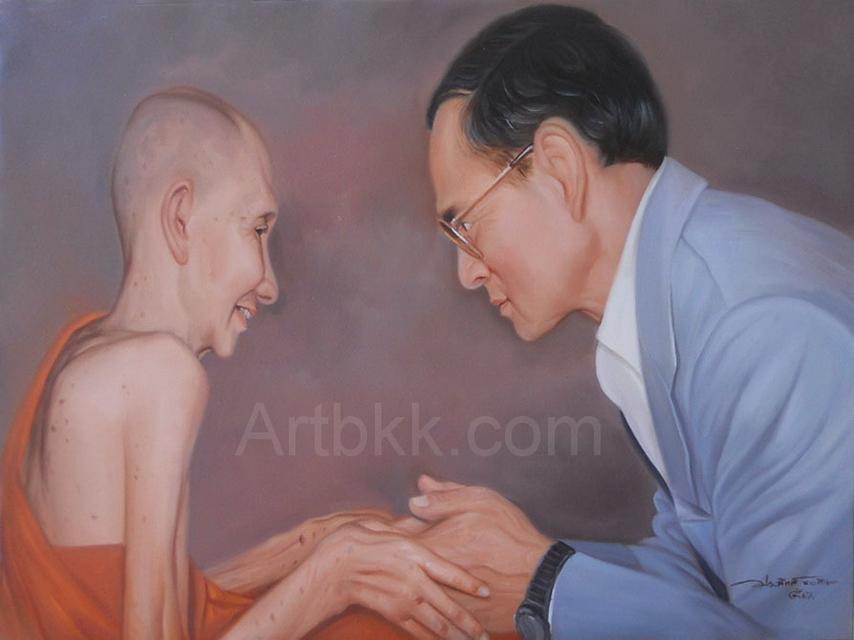 ภาพวาดในหลวงรัชกาลที่9 ภาพวาดกษัตริย์บุคคลสำคัญไว้เคารพกราบไหว้บูชา 8
