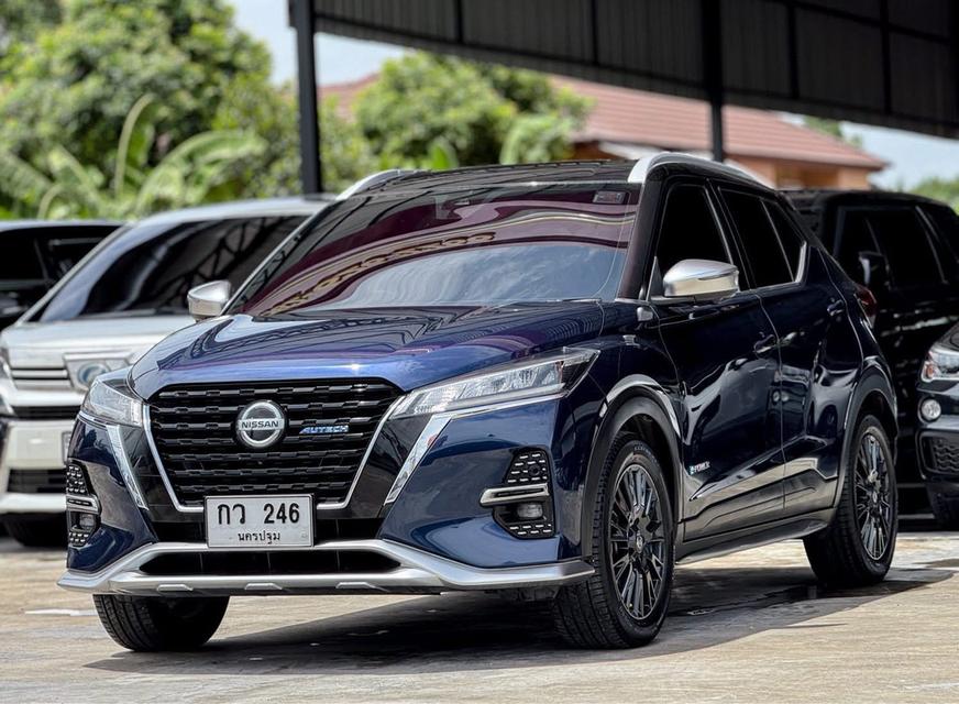 ปี 2023 NISSAN KICKS, 1.2 AUTECHโฉม ปี20-ปัจจุบัน สีน้ำเงิน รับประกันระบบไฟฟ้า e-POWER นาน 5 ปี