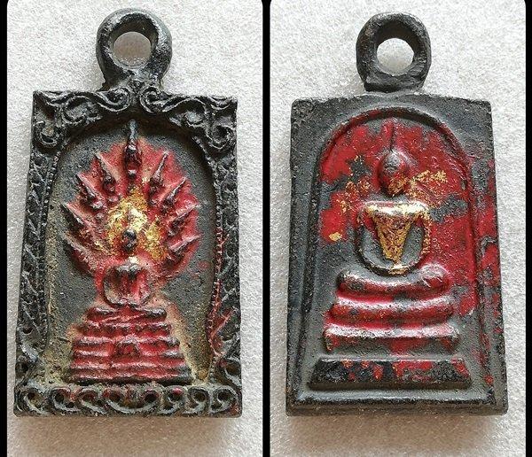 สมเด็จนาคปรก พิมพ์นิยมปิดทองลงรักษ์แดง เหรียญหล่อหลวงปู่ศุขคละรุ่น รูปย่อยที่ 2