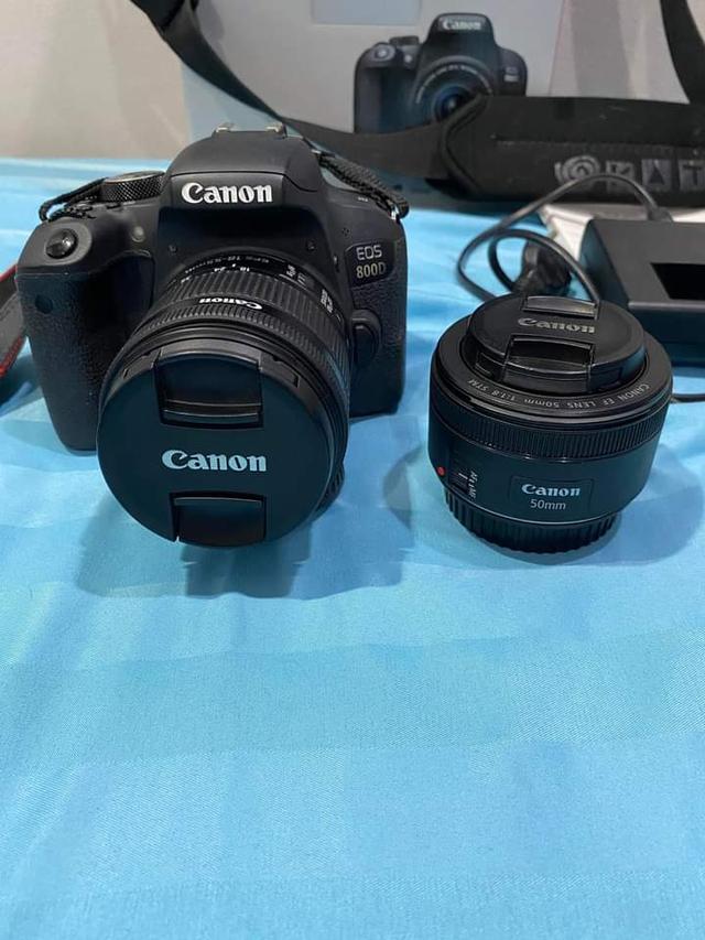 ขายต่อ Canon 800d เลนส์ 18-55stm  +50mm f1.8 stm  2