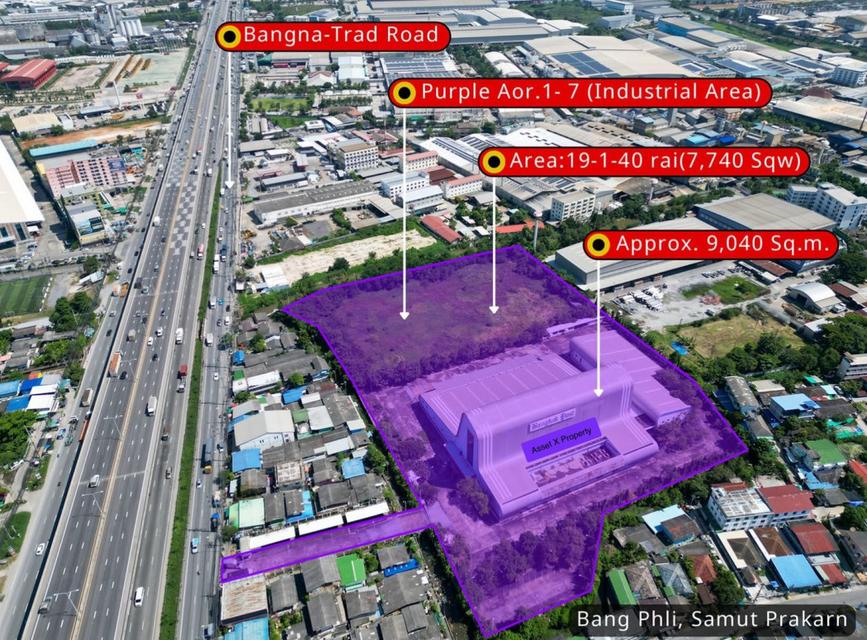 ขายที่ดินพร้อมโรงงาน ทำเลศักยภาพ – บางพลี สมุทรปราการ 19-1-40 ไร่ 4