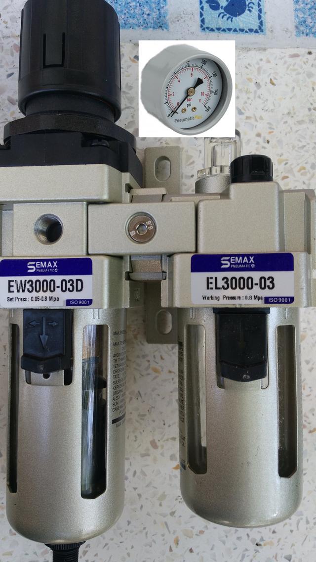 EC3010-03D Filter regulator 2 unit size 3/8" Auto อัตโนมัติ กรอง น้ำ ลม ฝุ่น ในระบบลม ปรับแรงดันได้