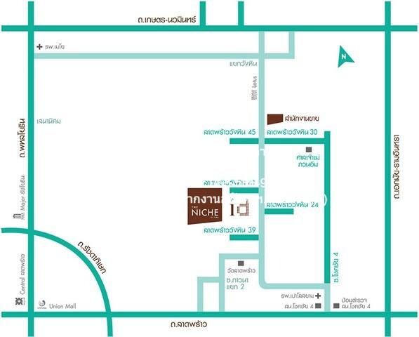 ห้องชุด เดอะนิช ไอดี ลาดพร้าว - วังหิน 1850000 - 1BEDROOM 35SQ.METER สภาพแวดล้อมดี เป็นคอนโดที่มีทำเลดี ใกล้สิ่งอำนวยควา 2