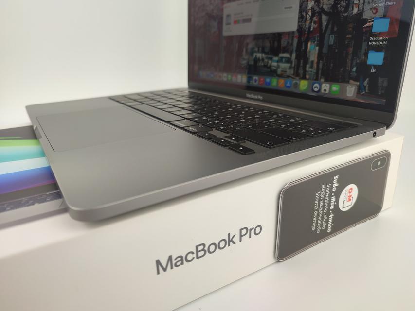 ขาย/แลก Macbook Pro 2020 13นิ้ว M1 Ram8 SSD256 สี Space Gray ศูนย์ไทย สภาพสวย แท้ ครบยกกล่อง เพียง 32,900 บาท  2