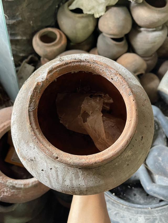 โอ่งดินแดง ศิลปะอยุธยา ไซต์เล็ก ขนาด9นิ้ว ไหดินเผา