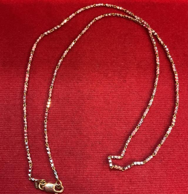 ￼สร้อยคอทองแท้ 18K 💯% ชุบทองคำขาว ✨ น้ำหนัก 5.75 กรัม ยาว 16 นิ้ว งานมือสองสภาพสวย พร้อมส่ง 🚚 รูปที่ 5