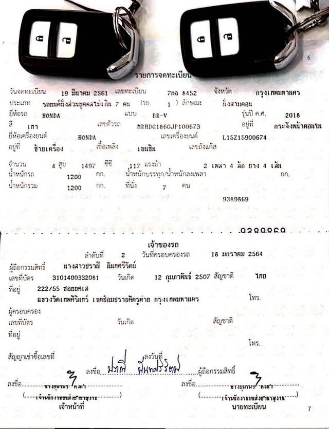 HONDA BRV 1.5 SV ปี 2018 โฉม ปี16-22 17