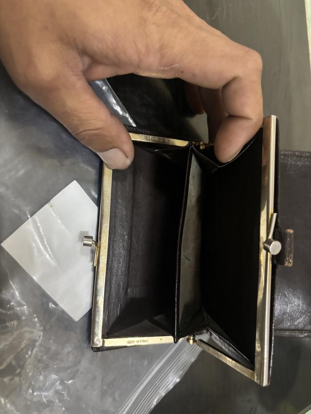 กระเป๋าสตางค์หนังแท้ งานวินเทจอิตาลีแท้	•	🇮🇹 MADE IN ITALY รูปที่ 13