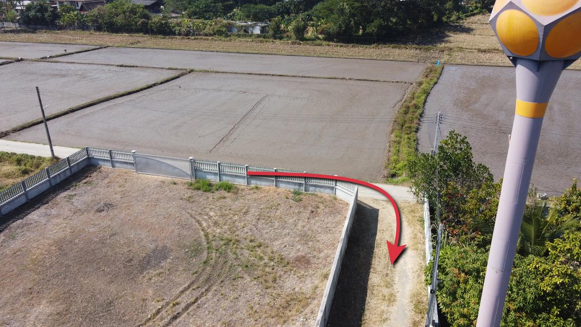 ขายที่ดิน 6-3-71 ไร่ ติดลำเหมือง 3 ด้าน น้ำ-ไฟพร้อม ใกล้กรมที่ดินสันกำแพง 800 เมตร 8