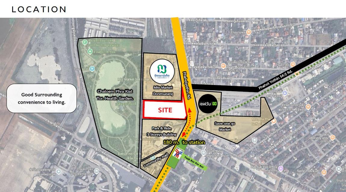 (เจ้าของขายเอง) ขายที่ดิน 11 ไร่ ติดถนนพหลโยธิน ใกล้รถไฟฟ้าสายสีเขียว มีตลาดล้อมรอบ 2