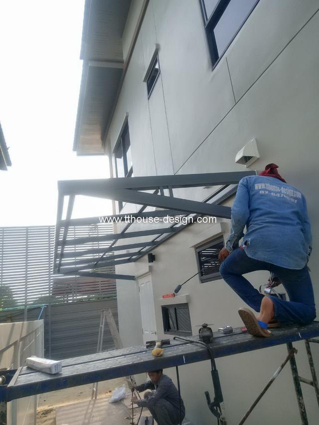 รับเหมา ต่อเติม โครงหลังคา กันสาด ห้องครัว เทพื้น ปูกระเบื้อง Line dddesign23 13