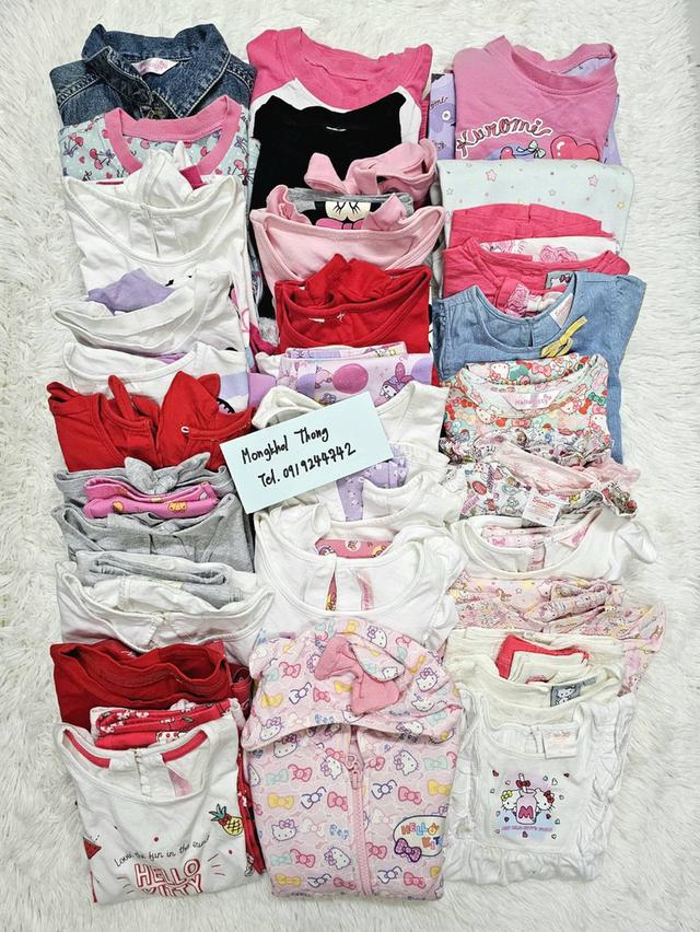 เสื้อผ้าเด็ก Sanrio แท้ ขายเหมา 17 ชุด ส่งต่อสภาพดี ไม่มีตําหนิ กดป้ายทุกชุด (ไม่ใช่งานกระสอบ)