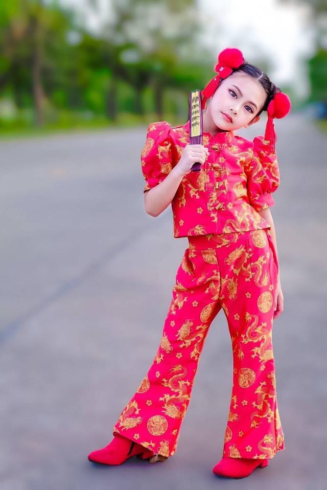 ชุดจีนเด็กหญิง setกางเกง 4