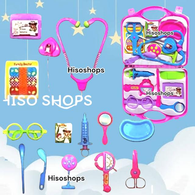 Toy World DOCTOR SET 14 pcs.เซ็ทกระเป๋าคุณหมอแสนสนุก 24 ชิ้น ของเล่นเสริมจินตนาการสำหรับเด็ก สีสันน่ารักสดใส ฟ้า ขมพู คละสี 3