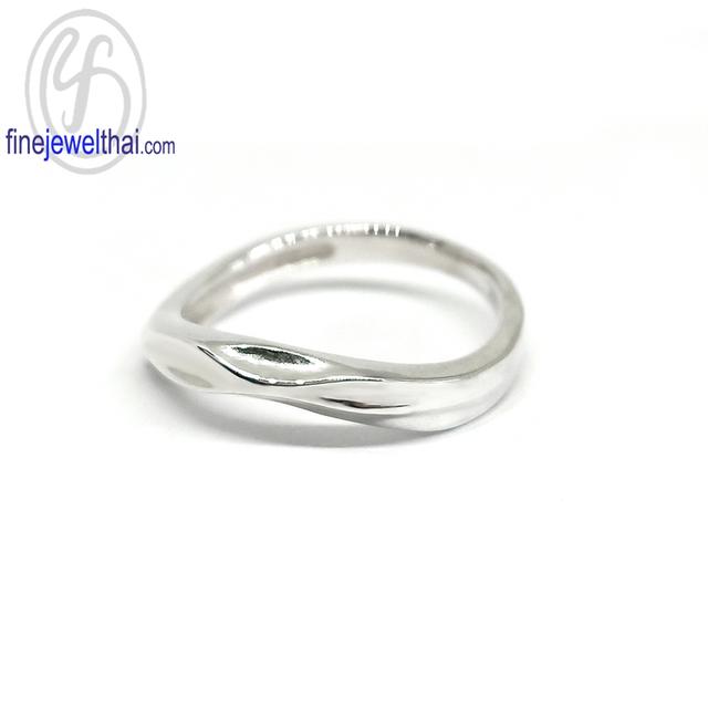Finejewelthai แหวนเกลี้ยง แหวนเงินแท้ ดีไซน์เรียบหรู เหมาะสำหรับคู่รัก R128100 2
