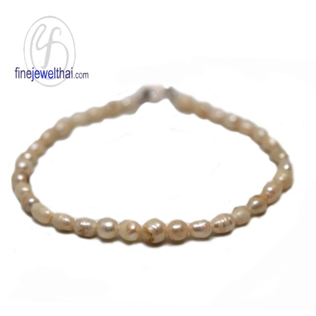 สร้อยแขนมุก-สร้อยข้อมือมุก-มุกน้ำจืดแท้-Finejewelthai-T3063pl