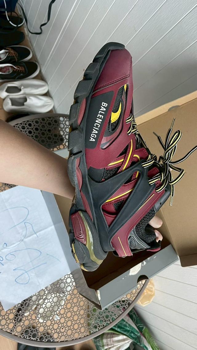 Balenciaga Track Sneaker Bordeaux Burgundy Black Yellow 15
