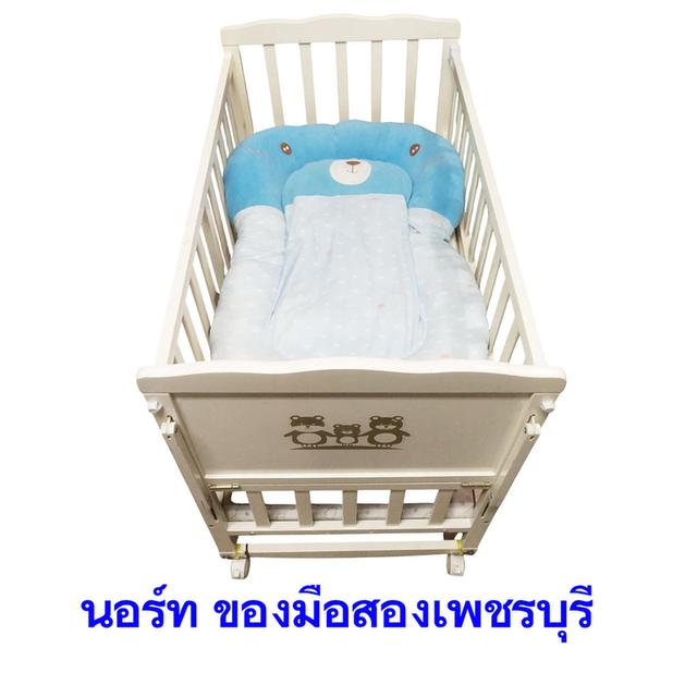 เตียงไม้ใหญ่สองชั้น สำหรับเด็กแรกเกิด มือสอง