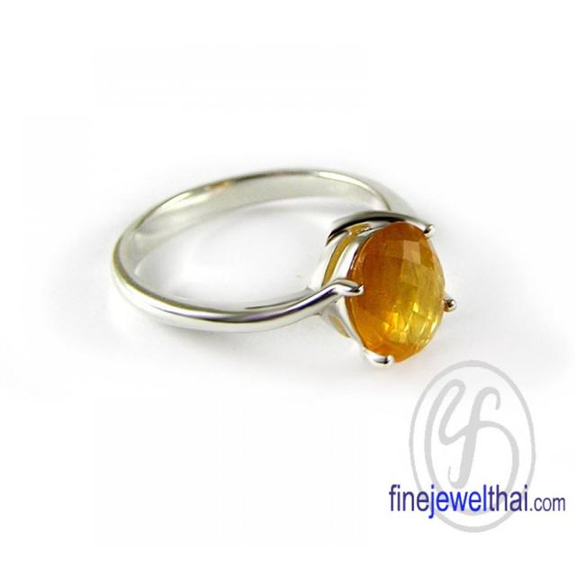 Finejewelthai แหวนบุษราคัม พลอยแท้ พร้อมใบรับรอง