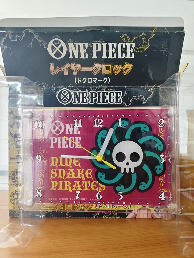 “Rare One Piece Clock 九蛇海賊団 / Nine Snake Pirates ลิขสิทธิ์ญี่ปุ่น ของสะสมยุคเก่า ใช้งานปกติ พร้อมกล่องเดิม”